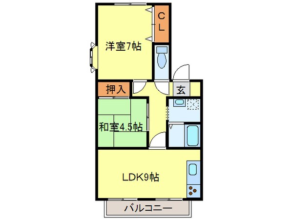 ヂスタ－ハウスの物件間取画像